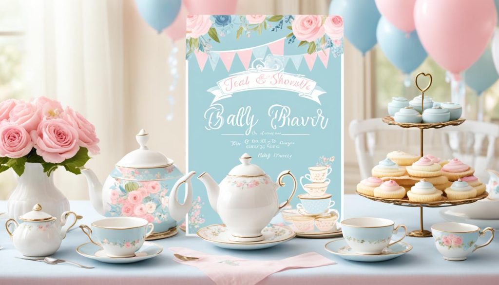 Convite chá de bebê e decoração chá de bebê